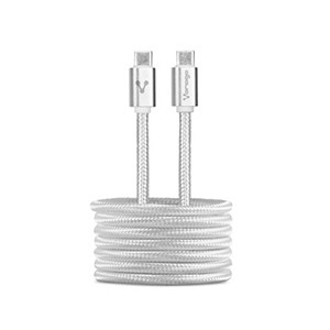 Cable VORAGO CAB-124-WH, USB C, USB C, Macho/Macho, 1 m, Blanco