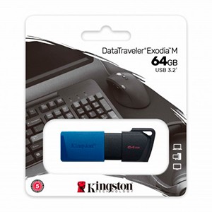 Memoria USB Kingston Technology DTXM/64GB, Azul / Negro, 64 GB, USB