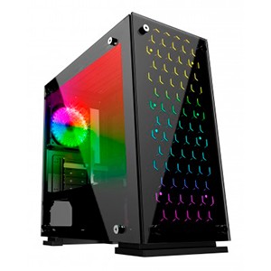 Gabinete GAMER BALAM RUSH TALOS GI980 Micro Tower Micro ATX Y Mini ITX Cristal Templado USB 3.0 3 VENT